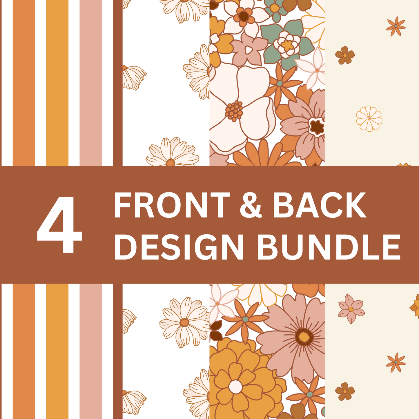 Floral Boho - 4 Digital Notebook Cover