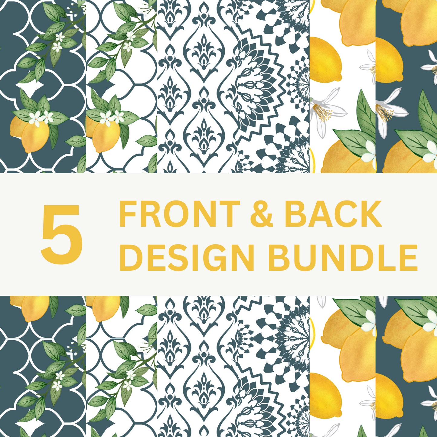 Classy Lemons - 4 Digital Notebook Cover