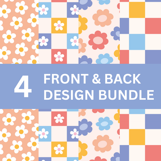 Checkers + Floral - 4 Digital Notebook Cover