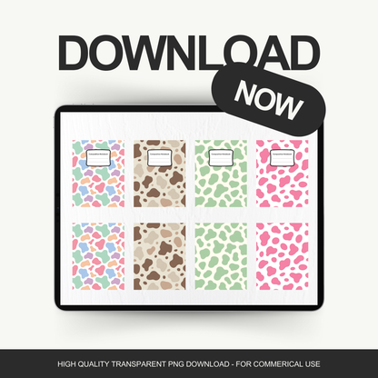 Cow Print - 4 Digital Notebook Cover